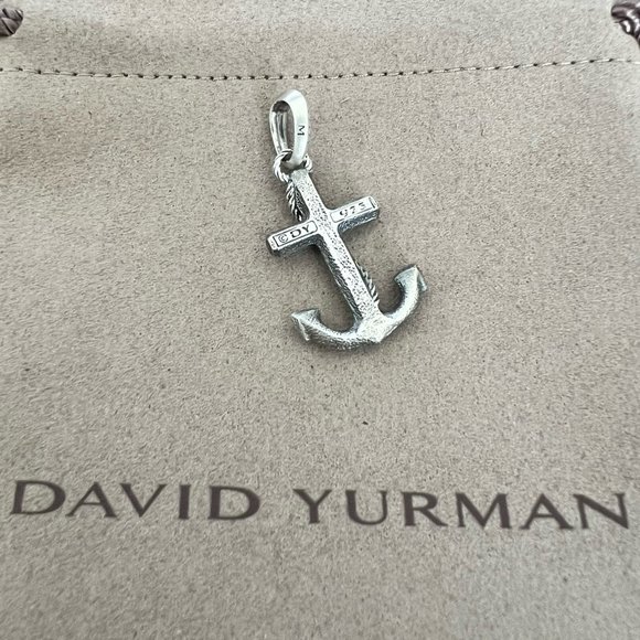 David Yurman .925 Sterling Silver Ship Sea Anchor Amulet Pendant - Picture 4 of 6